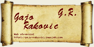 Gajo Raković vizit kartica